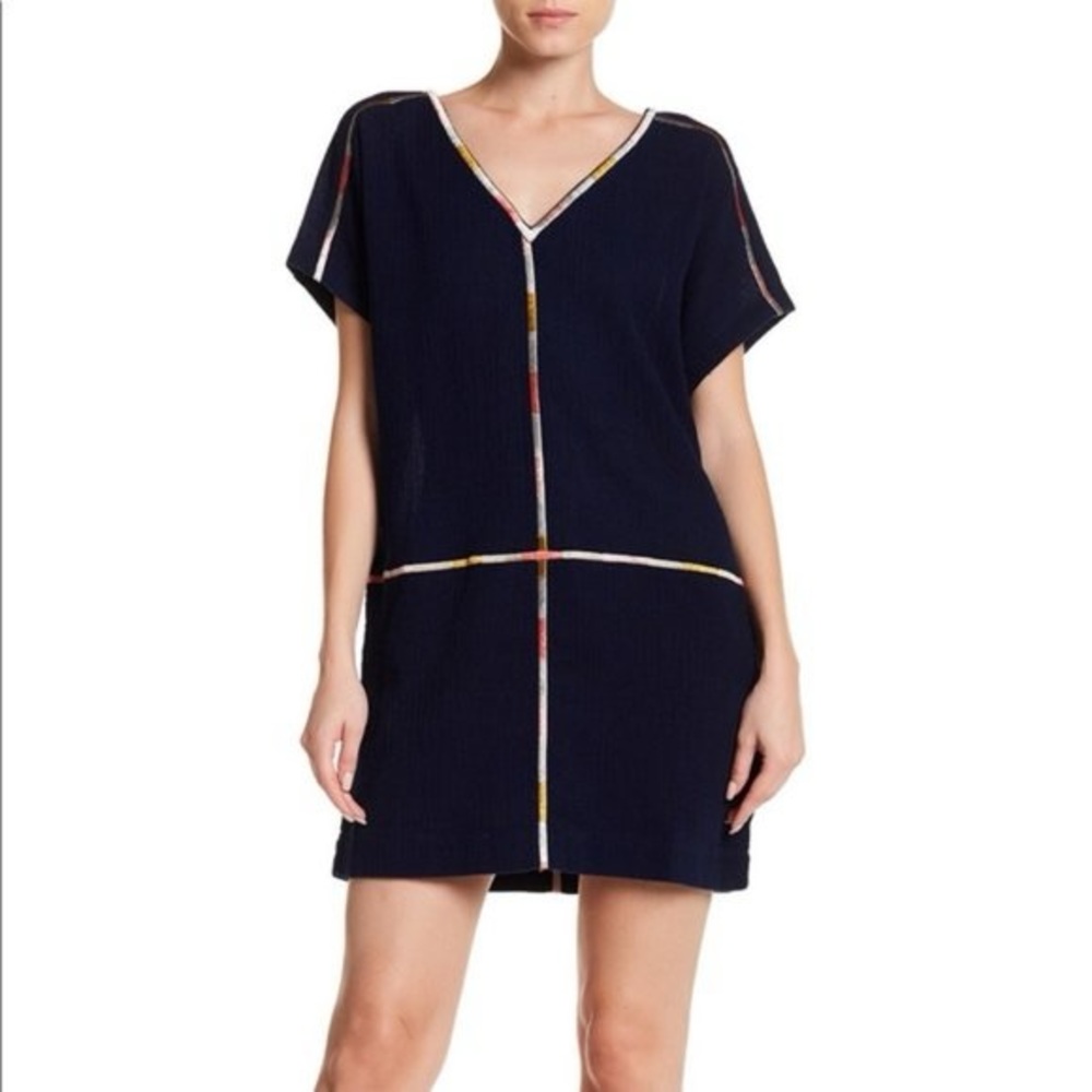 Madewell Isadora Embroidered Easy Pullover Mini Dress Tunic Top